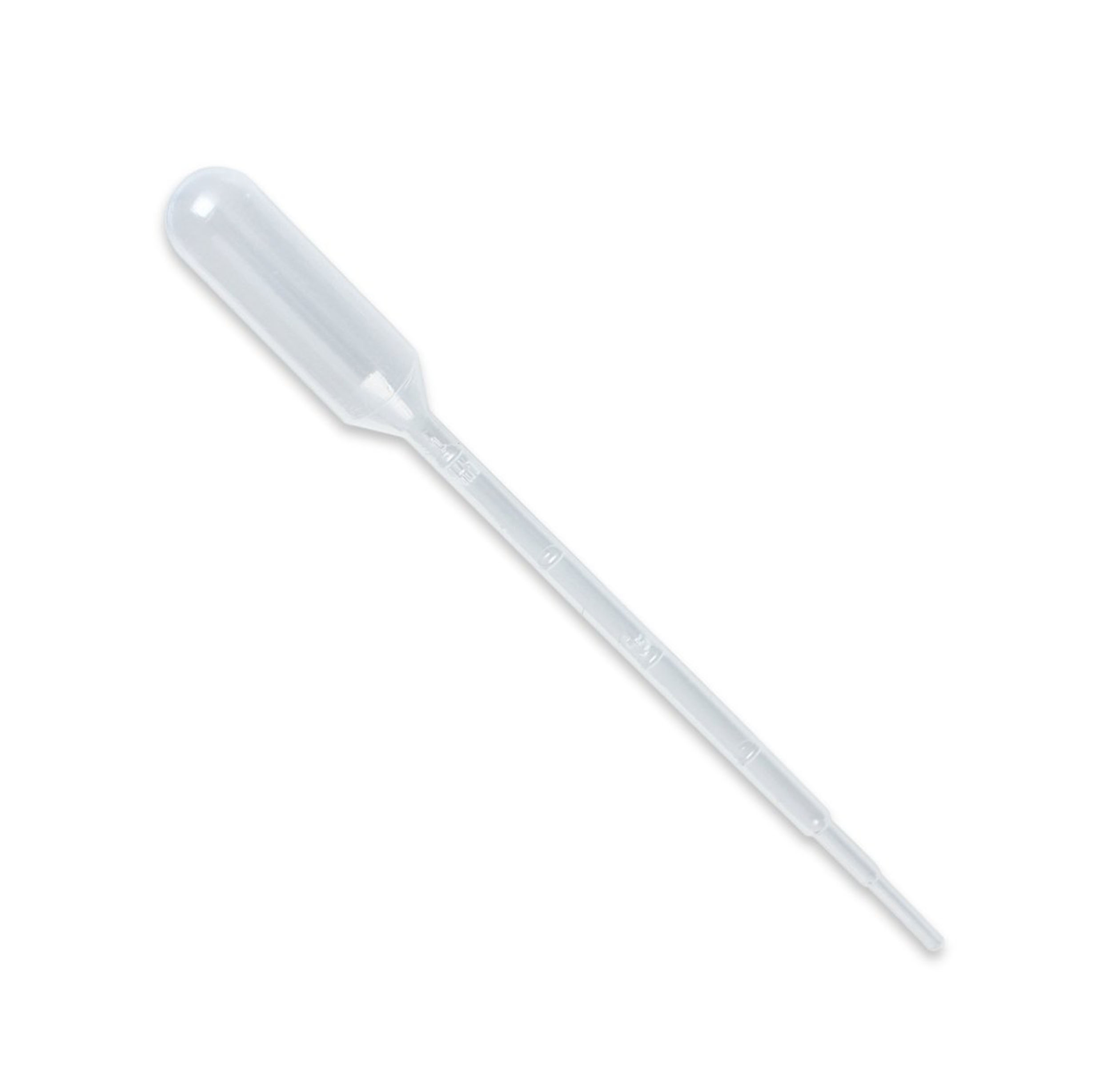 PIPETA DESCARTABLE de plástico transparente para uso en laboratorios.